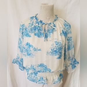 Ann Taylor ruffled blouse size medium